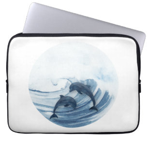 Housse Pour Ordinateur Portable Les dauphins plongeurs dans le surf