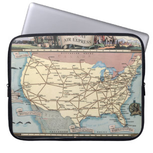 Housse Pour Ordinateur Portable Les États-Unis cartographient le trafic aérien v
