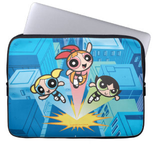 Housse Pour Ordinateur Portable Les Filles Powerpuff Se Lancent Dans L'Air