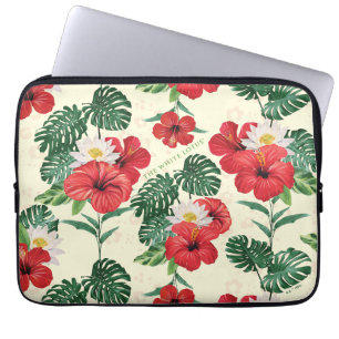 Housse Pour Ordinateur Portable Les fleurs tropicales du Lotus Blanc