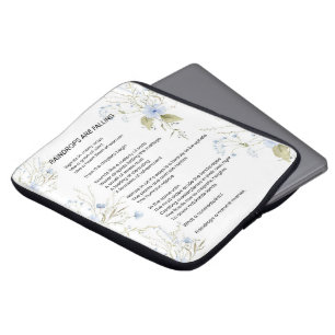 Housse Pour Ordinateur Portable Les gouttes de pluie tombent de la poésie