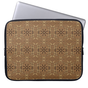 Housse Pour Ordinateur Portable Les motifs floraux de beauté sur Kawung batik desi