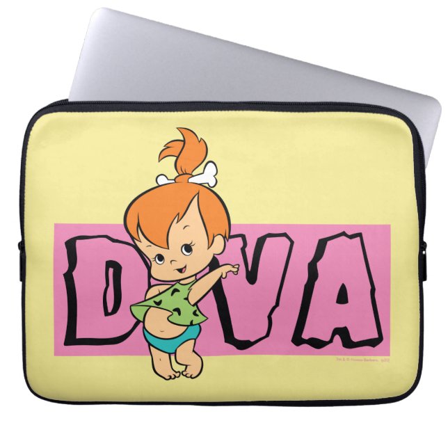 Housse Pour Ordinateur Portable Les Pierrafeu | Galets - Little Diva (Devant)