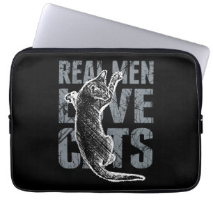Housse Pour Ordinateur Portable Les vrais hommes aiment les chats