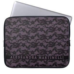 Housse Pour Ordinateur Portable Levier d'ordinateur portable en dentelle fleurie -