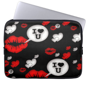 Housse Pour Ordinateur Portable Lèvres et amour