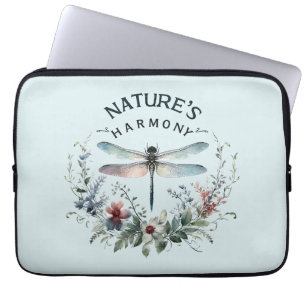 Housse Pour Ordinateur Portable L'harmonie de la nature - libellule artistique