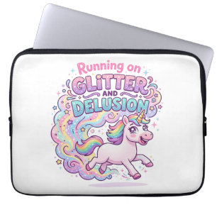 Housse Pour Ordinateur Portable Licorne courant sur Brillant et Illusion Charme M