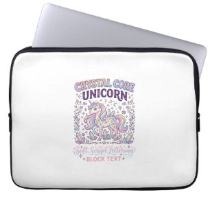 Housse Pour Ordinateur Portable Licorne Crystal Core Licorne Adorable Vector Desig