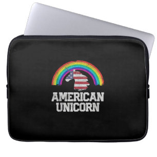 Housse Pour Ordinateur Portable Licorne drapeau américain Gay Pride du 4 juillet U