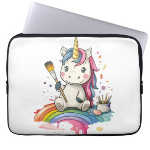 Housse Pour Ordinateur Portable Licorne Peintre Magique (1)
