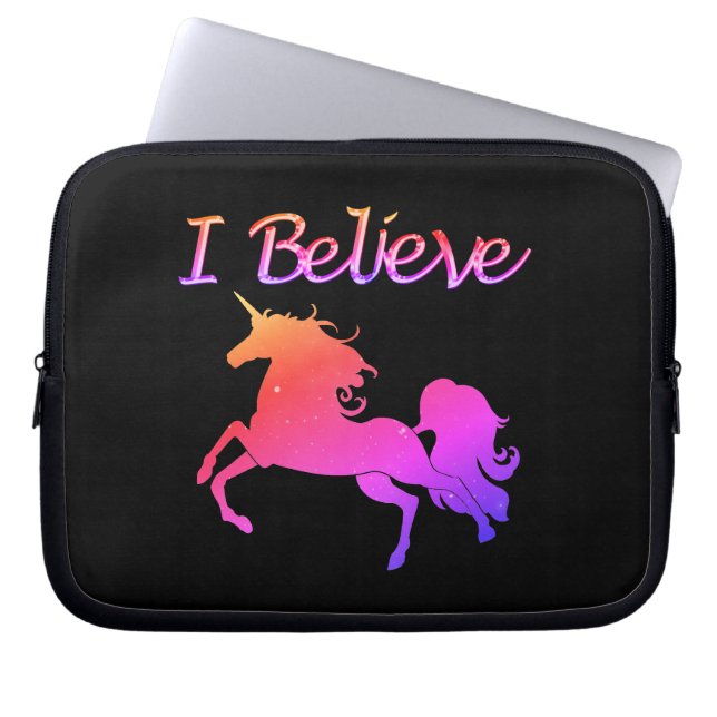 Housse Pour Ordinateur Portable Licorne scintillante (Devant)