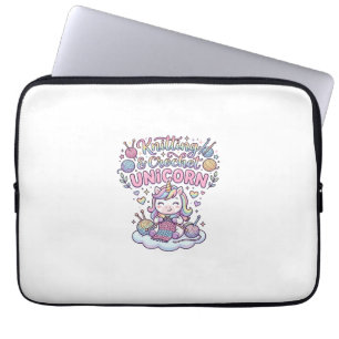 Housse Pour Ordinateur Portable Licorne Tricot Licorne Au Crochet Typographie Ador