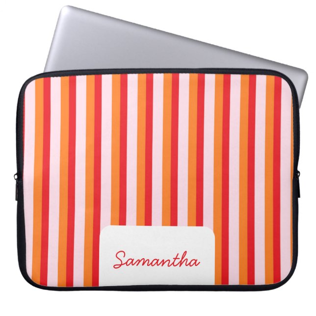 Housse Pour Ordinateur Portable Lignes verticales bandes personnalisées (Devant)