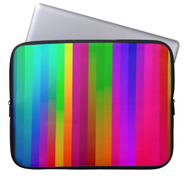 Housse Pour Ordinateur Portable lignes verticales parallèles simples arrière - pla (Devant)