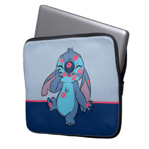 Housse Pour Ordinateur Portable Lilo & Stitch Stitch Couvert dans les baisers