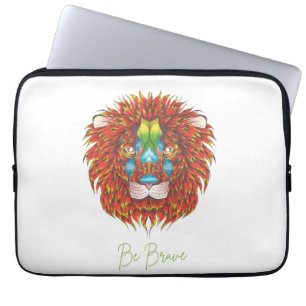 Housse Pour Ordinateur Portable Lion dessiné à la main   Manche d'ordinateur porta