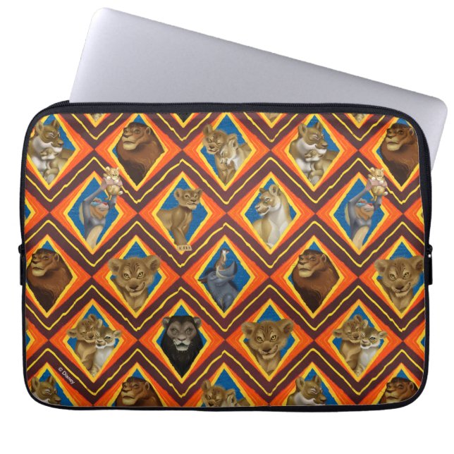 Housse Pour Ordinateur Portable Lion King | Caractères Motif diamant (Devant)