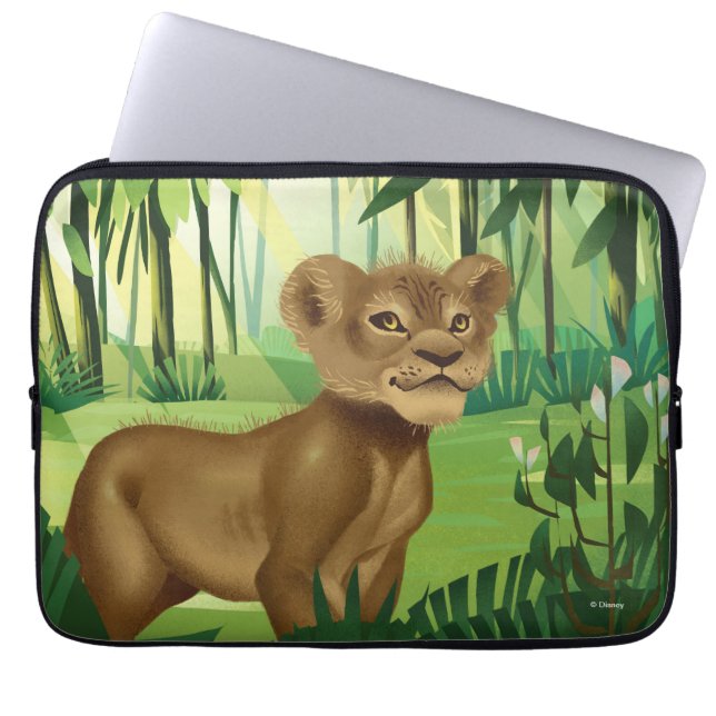 Housse Pour Ordinateur Portable Lion King | Simba Dans La Jungle (Devant)