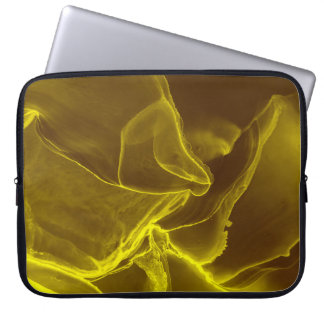 Housse Pour Ordinateur Portable Liquide d'encre glamour : feuille de marbre.