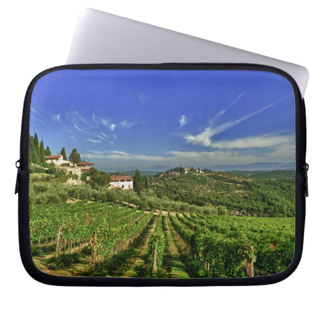 Housse Pour Ordinateur Portable L'Italie, Toscane, Greve. Les vignobles de (Devant)