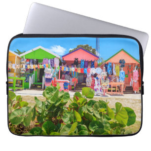 Housse Pour Ordinateur Portable Longue plage en bois colorée multi de baie des