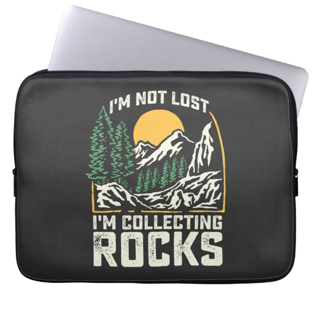 Housse Pour Ordinateur Portable Lost I'm Collecting Rocks (Devant)