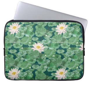 Housse Pour Ordinateur Portable Lotus Lagoon Motif - Le Lotus Blanc