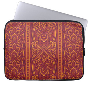 Housse Pour Ordinateur Portable Lotus Luxe Tapestry Motif - Le Lotus Blanc