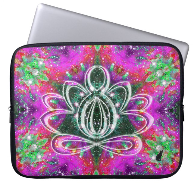 Housse Pour Ordinateur Portable Lotus Zen Céleste (Devant)