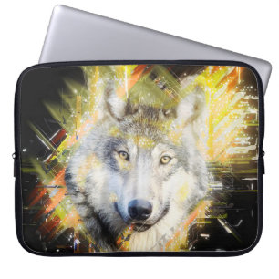 Housse Pour Ordinateur Portable Loup