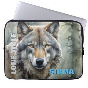 Housse Pour Ordinateur Portable Loup solitaire masculin de Sigma