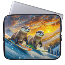 Loutres Sur Snowboards Design Par Rich AMeN Gill