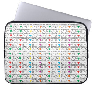 Housse Pour Ordinateur Portable LOVE est LOVE égalité citation dans les couleurs a