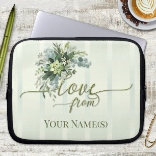 Housse Pour Ordinateur Portable Love Greenery Script Portable Sleeve