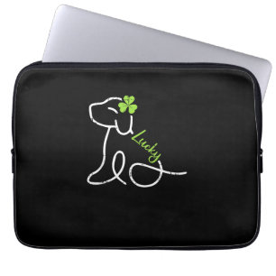 Housse Pour Ordinateur Portable Lucky Chien Jour de la Saint Patrick mignon Irland