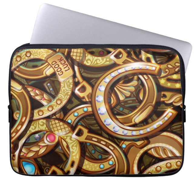 Housse Pour Ordinateur Portable Lucky Horseshoes (Devant)