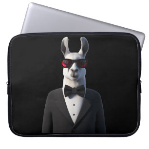 Housse Pour Ordinateur Portable Lunettes de soleil Llama Tux