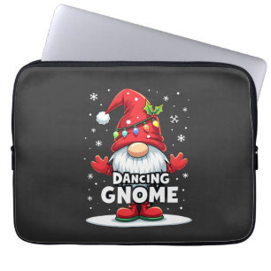 Housse Pour Ordinateur Portable Lutin de Noël Gnome dansant Famille Noël (7)