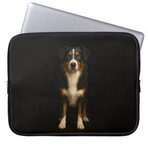Housse pour ordinateur portable Luxe Noir, chien B