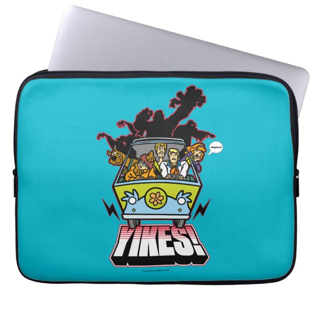 Housse Pour Ordinateur Portable Machine Mystère "Yikes !" Dessin (Devant)