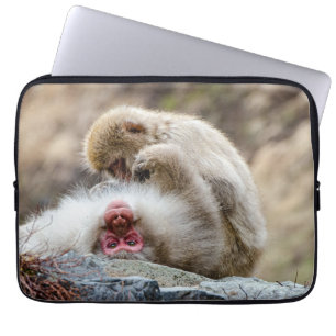 Housse Pour Ordinateur Portable Macque Monkey, Profiter de la bonne vie