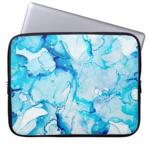 Housse Pour Ordinateur Portable Macro Nuages. Sapphirine et points de couleur blan