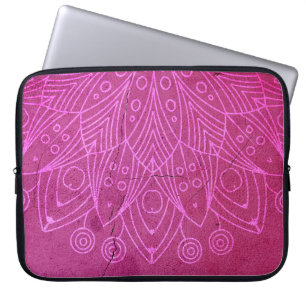 Housse Pour Ordinateur Portable Magenta Mandala Zen Rustic Corps Esprit Esprit