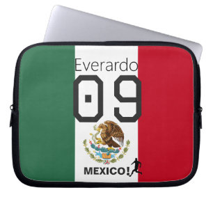 Housse Pour Ordinateur Portable Maillot de foot personnalisé Mexique Style Fan