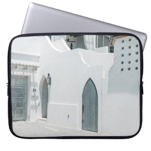 Housse Pour Ordinateur Portable Maison en béton blanc
