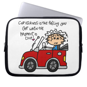 Housse Pour Ordinateur Portable Maladie de voiture humoristique