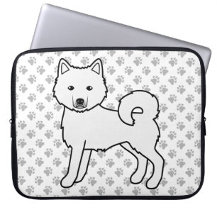 Housse Pour Ordinateur Portable Malamute d'Alaska blanc Chien de dessin animé mign