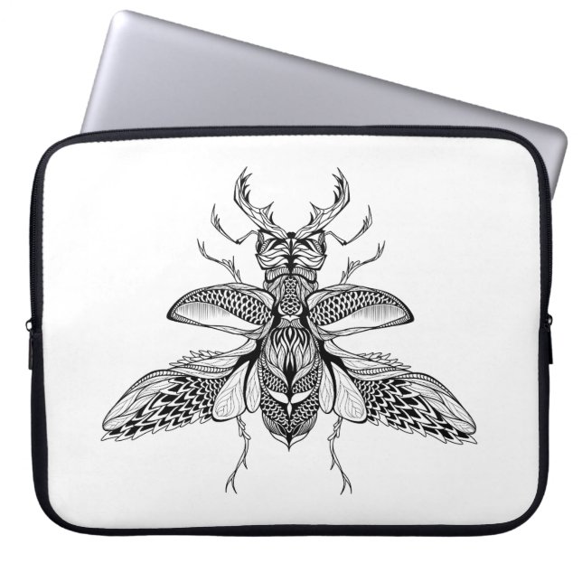 Housse Pour Ordinateur Portable Mâle-Scarabée psychédélique inspiré (Devant)
