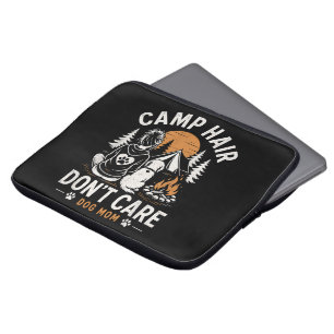 Housse Pour Ordinateur Portable Maman Chien Camping Feu de Camp Extérieur